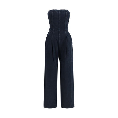 Agolde Blue Cotton Jumpsuit