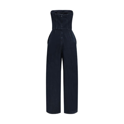 Agolde Blue Cotton Jumpsuit