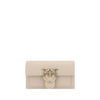 PINKO Beige Calf Leather Bos Taurus Shoulder Bag