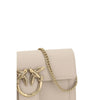 PINKO Beige Calf Leather Bos Taurus Shoulder Bag
