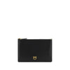 PINKO Black Calf Leather Bos Taurus Shoulder Bag