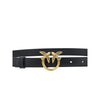 PINKO Black Calf Leather Bos Taurus Regular Belt
