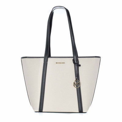 Michael Kors White Canvas Tote Bag