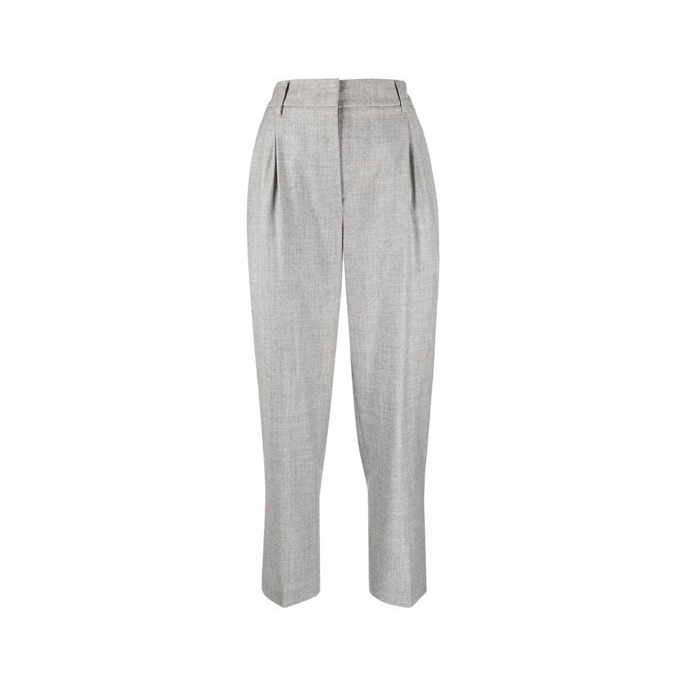 Brunello Cucinelli Gray Polyamide Cropped Pants