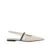 Brunello Cucinelli White Calfskin Ballet Flats