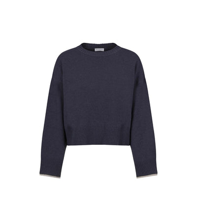 Brunello Cucinelli Blue Cashmere Cashmere Sweater