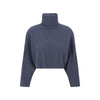 Brunello Cucinelli Blue Cashmere Turtleneck