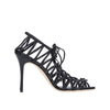 Manolo Blahnik Black Leather Sandals