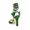 Manolo Blahnik Bicolor Calfskin Strap-On Sandals
