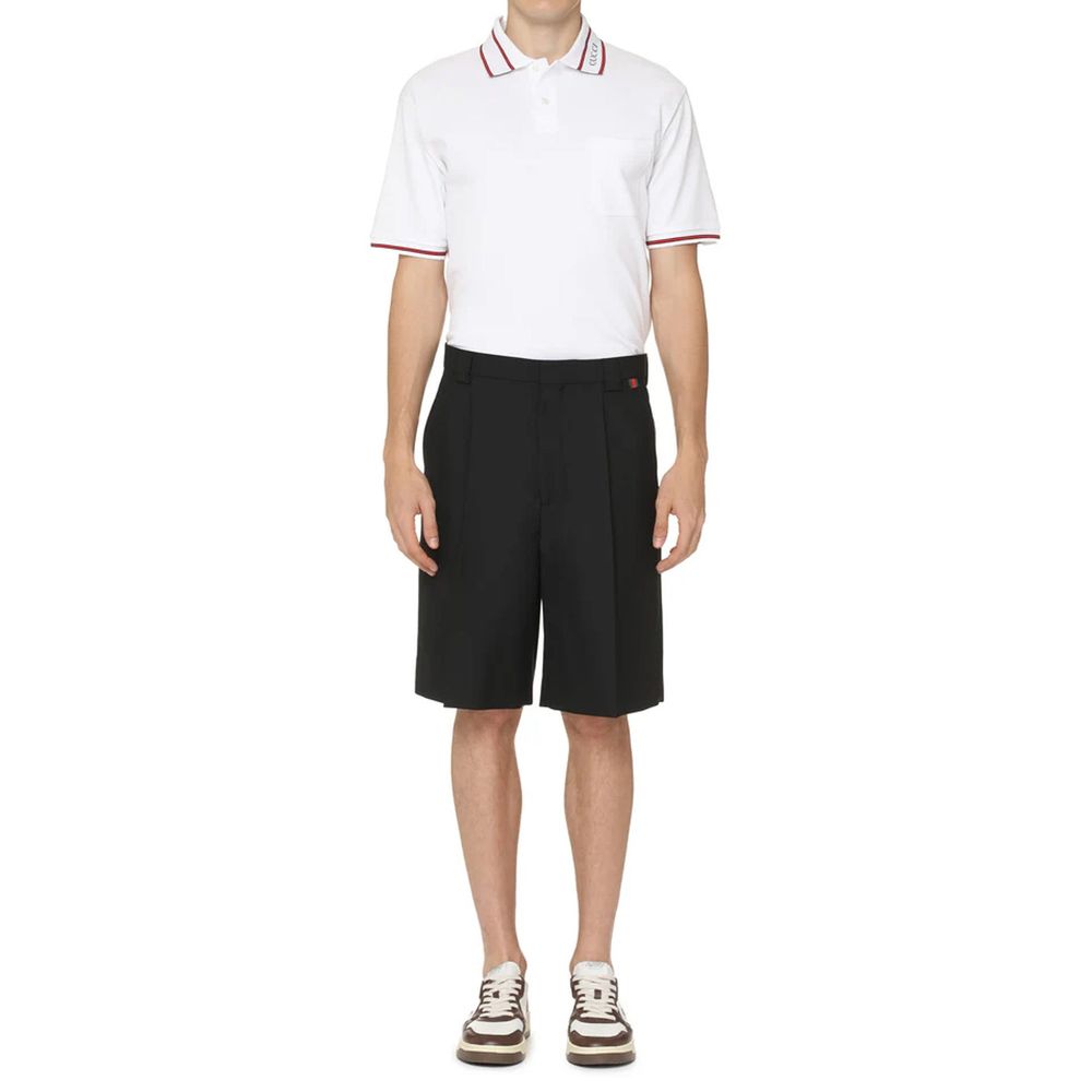 Gucci Black Polyester Bermuda Shorts