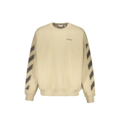 Off-White Beige Cotton Sweatshirt
