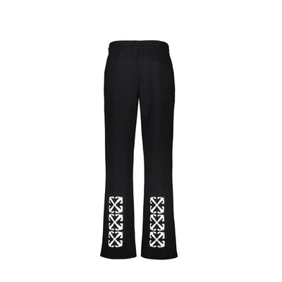 Off-White Black Cotton Joggers (Workout Pants)