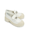 Dior White Calfskin Platform Loafers