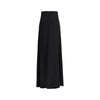 Valentino Black Silk Long Skirt