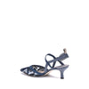 Fendi Blue Polyamide Mid Heel Pumps