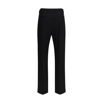 Valentino Black Fleece Wool Dress Pants