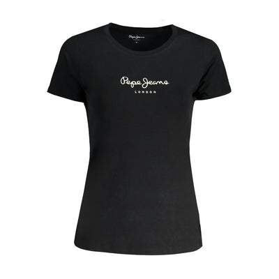 Pepe Jeans Black Cotton Women's T-Shirt