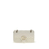 Gucci White Calf Leather Bos Taurus Shoulder Bag