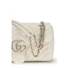 Gucci White Calf Leather Bos Taurus Shoulder Bag