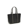 Valentino Garavani Black Calf Leather Bos Taurus Shoulder Bag