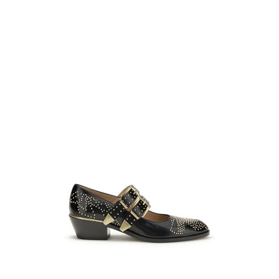 Chloé Black Calf Leather Bos Taurus Ballet Flats