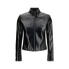 Courrèges Black Cotton Full-Length Jacket