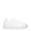 Burberry White Leather Low Top Sneakers