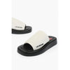 Moschino Black And White Leather Slides