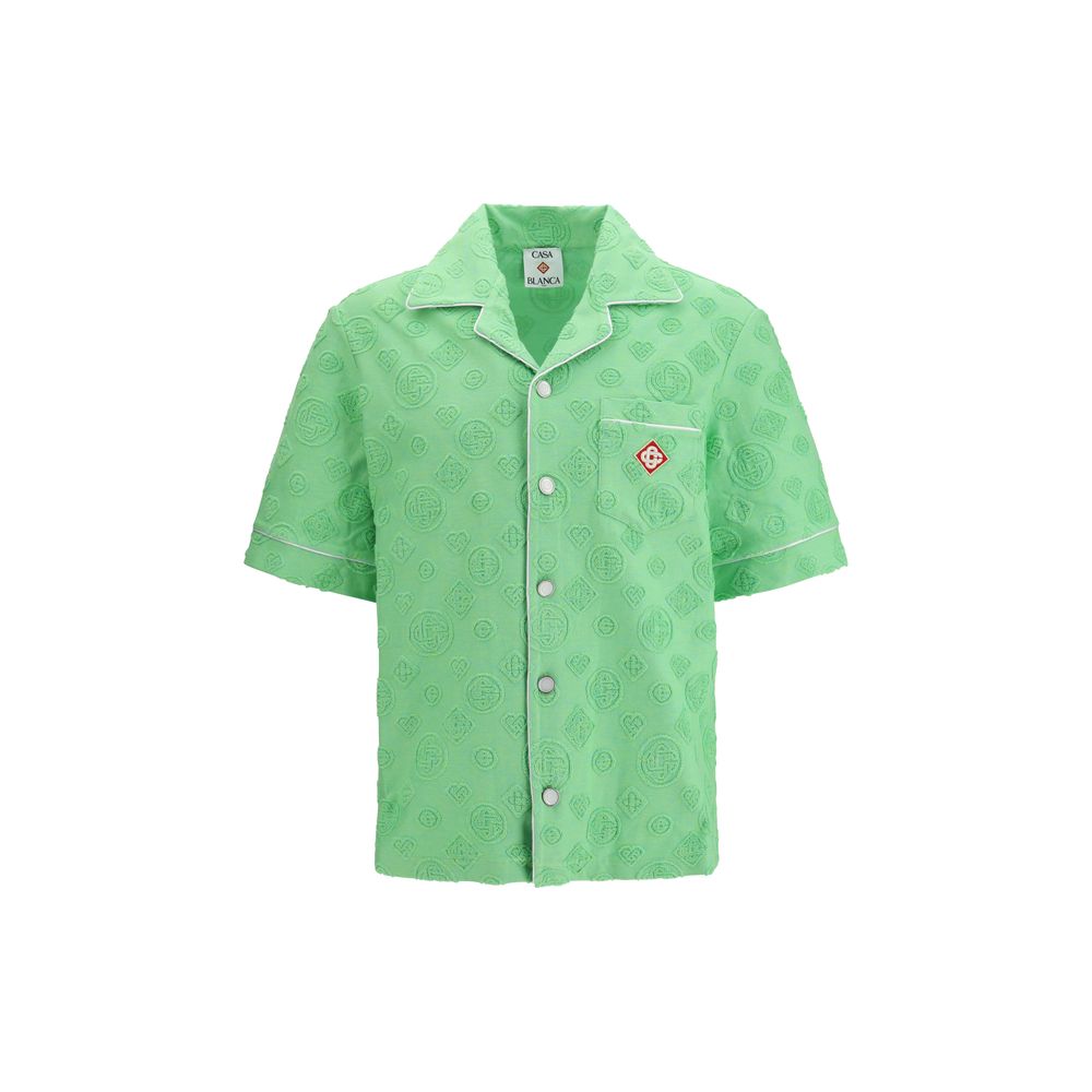 Casablanca Bicolor Cotton Shortsleeve Shirt