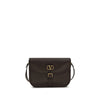 Valentino Garavani Brown Calf Leather Bos Taurus Shoulder Bag