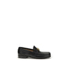 Valentino Garavani Black Calf Leather Bos Taurus Slip-On Loafers
