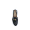 Valentino Garavani Black Calf Leather Bos Taurus Slip-On Loafers