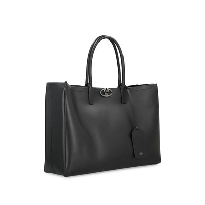 Valentino Garavani Black Calfskin Tote Bag