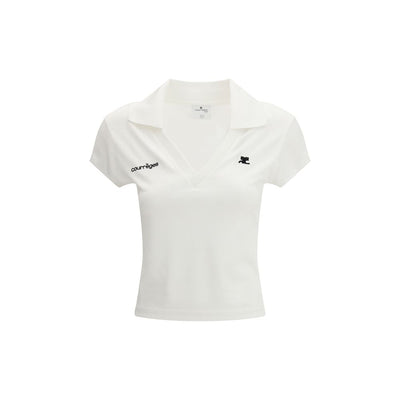 Courrèges White Cotton Polo Shirt