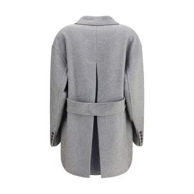 Ermanno Scervino Gray Wool Coat