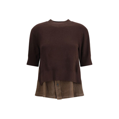 Sacai Blue Cotton Sweatshirt