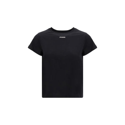 PINKO Black Cotton T-Shirt
