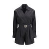 PINKO Black Cotton Jumpsuit
