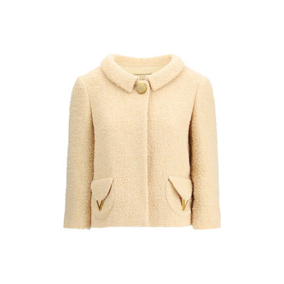 Valentino Cream Fleece Wool Coat