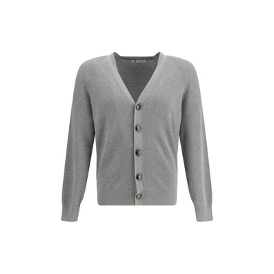 Brunello Cucinelli Gray Cotton Cardigan