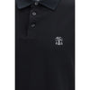 Brunello Cucinelli Black Cotton Polo Shirt