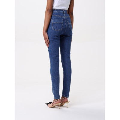 Elisabetta Franchi Blue Denim High-Waisted Jean