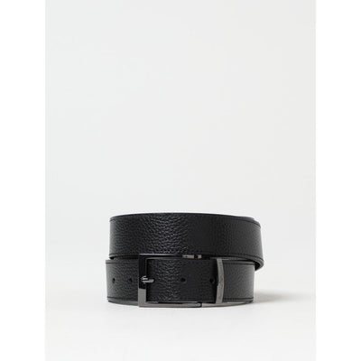 Emporio Armani Black Leather Regular Belt