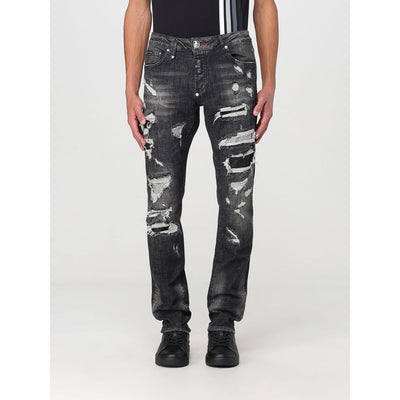 Philipp Plein Gray Denim Slim Fit Jeans