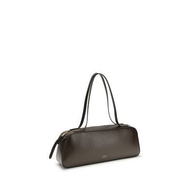 Khaite Brown Calf Leather Bos Taurus Shoulder Bag