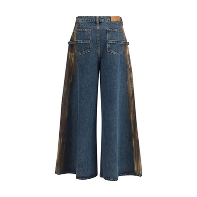 Ella Blue Cotton Relaxed Fit Jeans