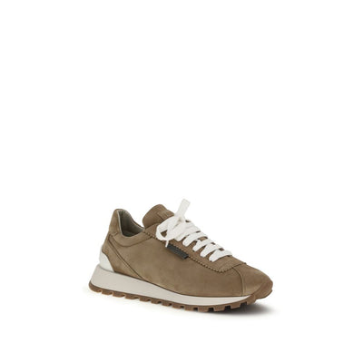 Brunello Cucinelli Beige Rubber Platform Sneakers