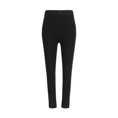 Marine Serre Black Viscose Leggings