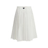 Prada White Cotton Long Skirt