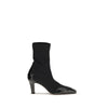 Paris Texas Black Calf Leather Bos Taurus Ankle Boots